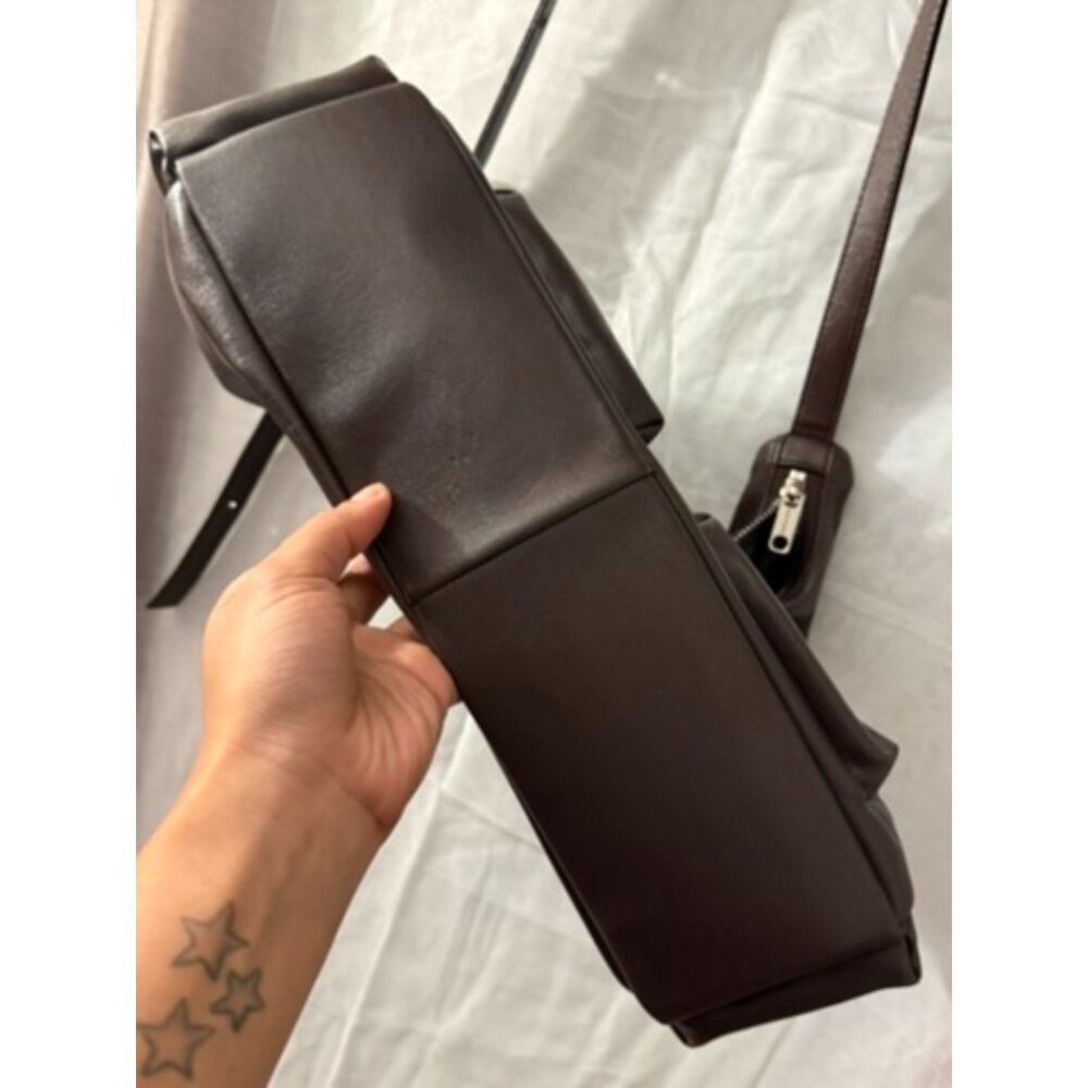 Samo Ondoh Chocolate Brown Multi-Pocket Hobo Shoulder Bag - Picture 2 of 7